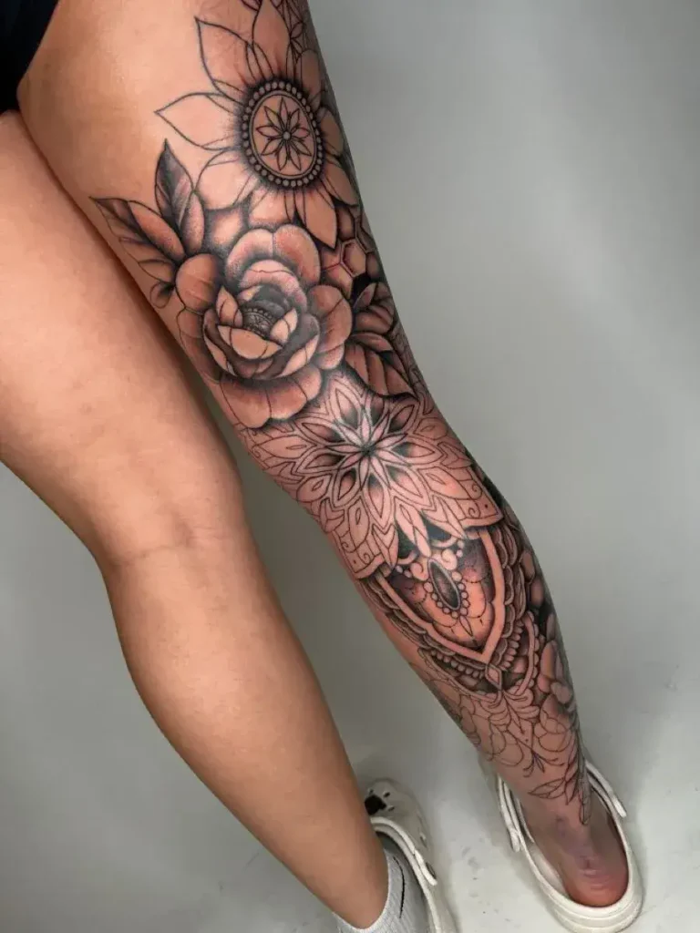 Leg Sleeve Tattoo