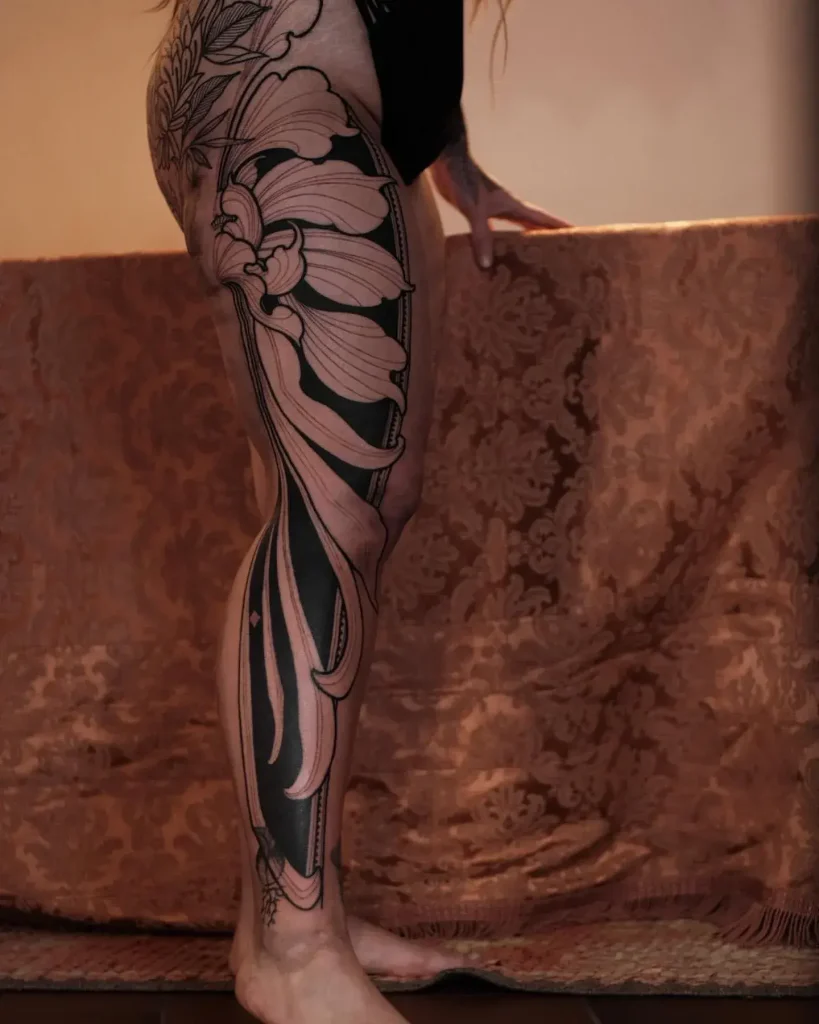 Side Leg Tattoo