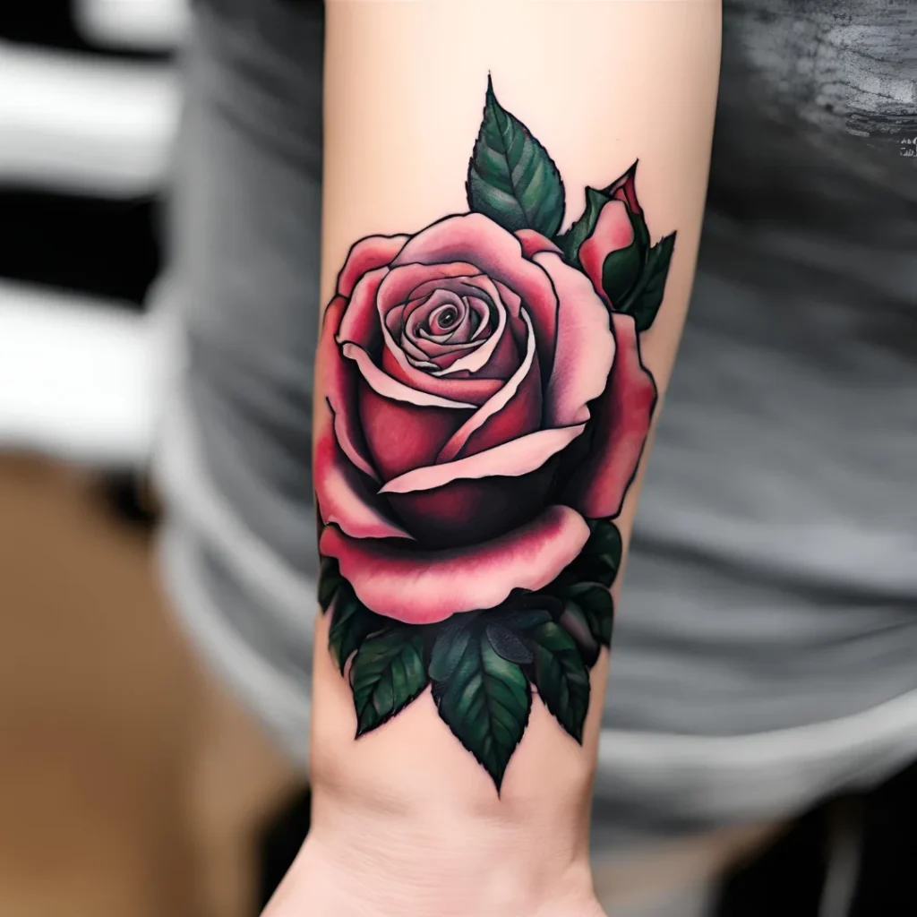 Rose Tattoo Design On Writs