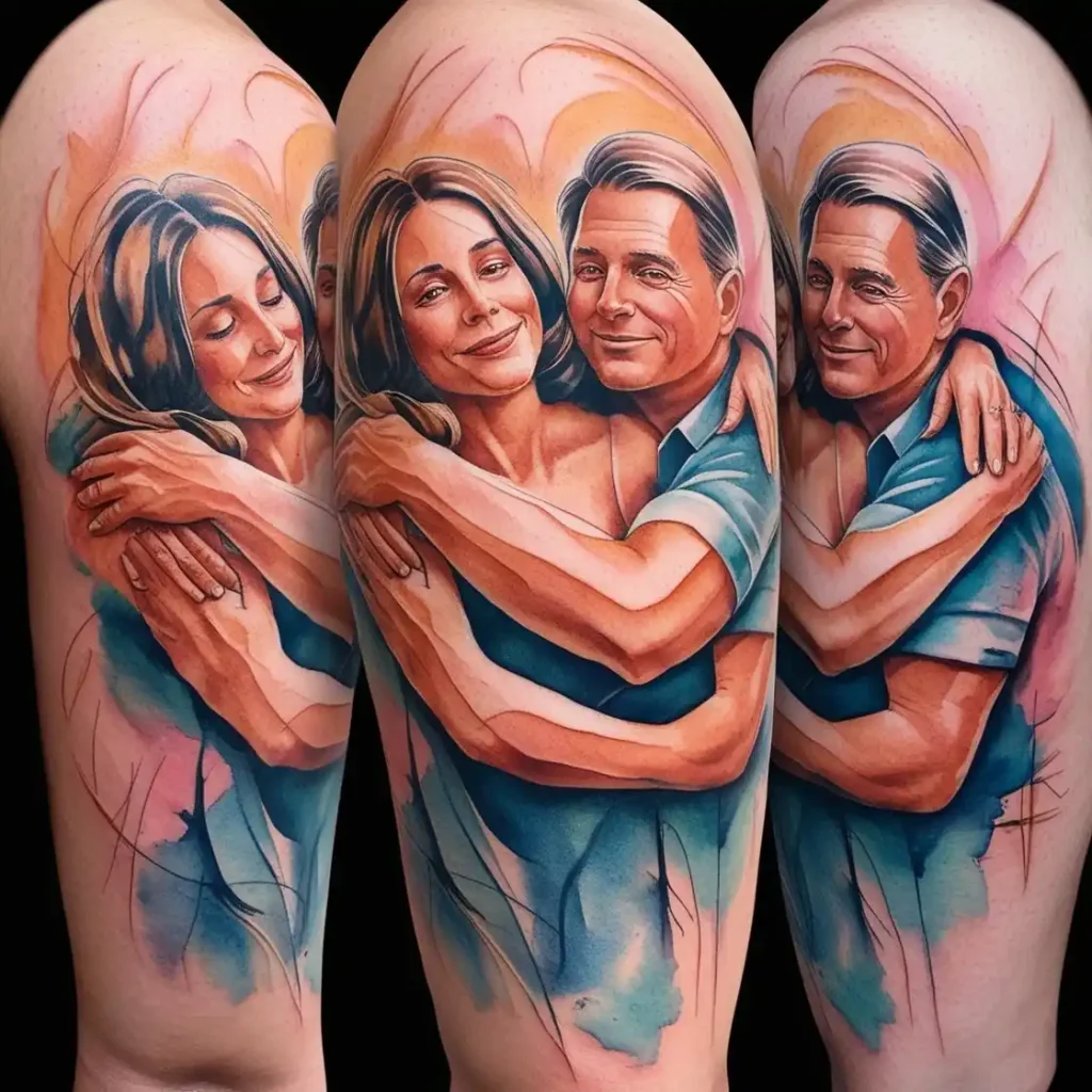 Parents Family Of Three Tattoo