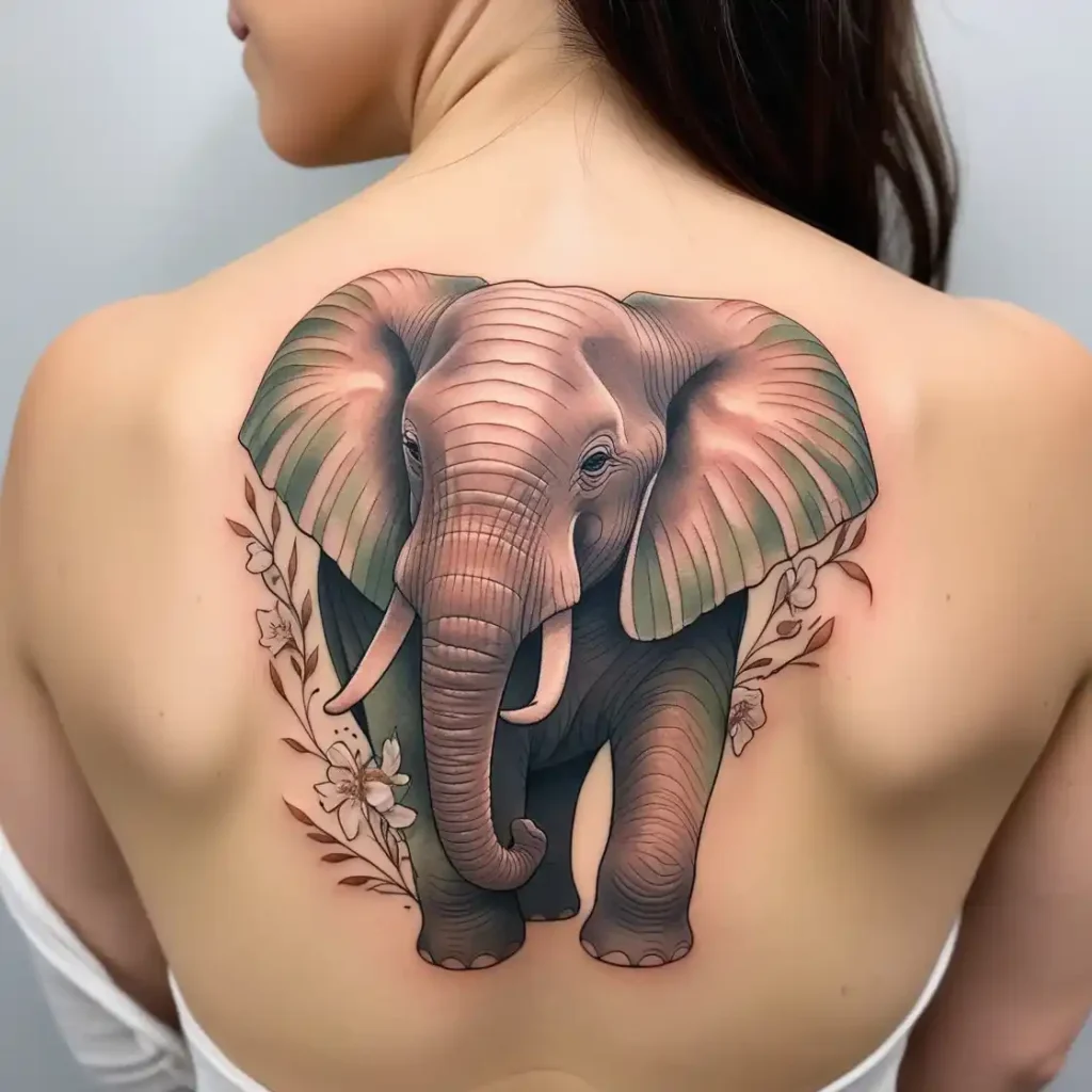 Back Mother Of 3 Tattoo Elephant Idea