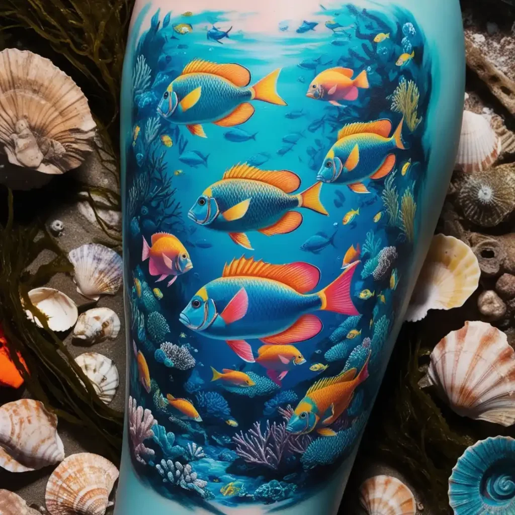 Tropical Fish Ocean Tattoo