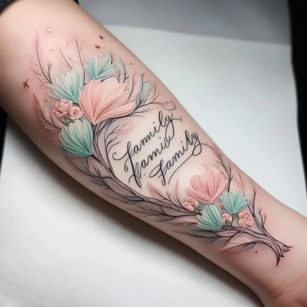 Forearm Family Tattoo Design