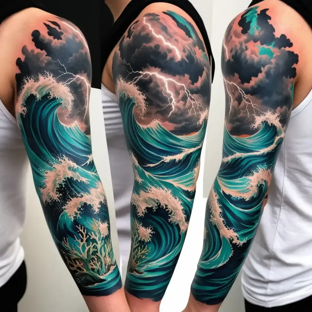 Stormy Seas Ocean Tattoo