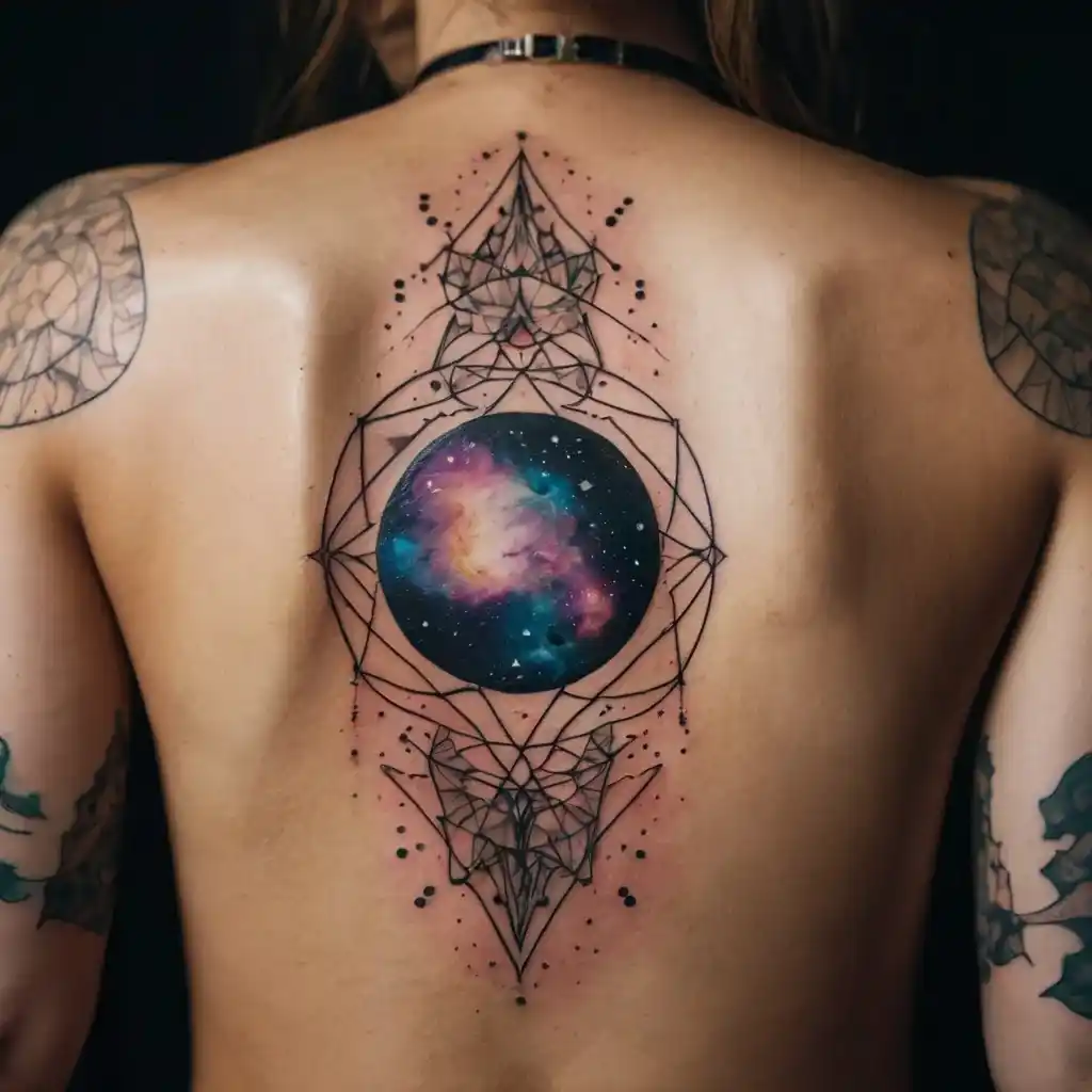 Simple Galaxy Mother Tattoo