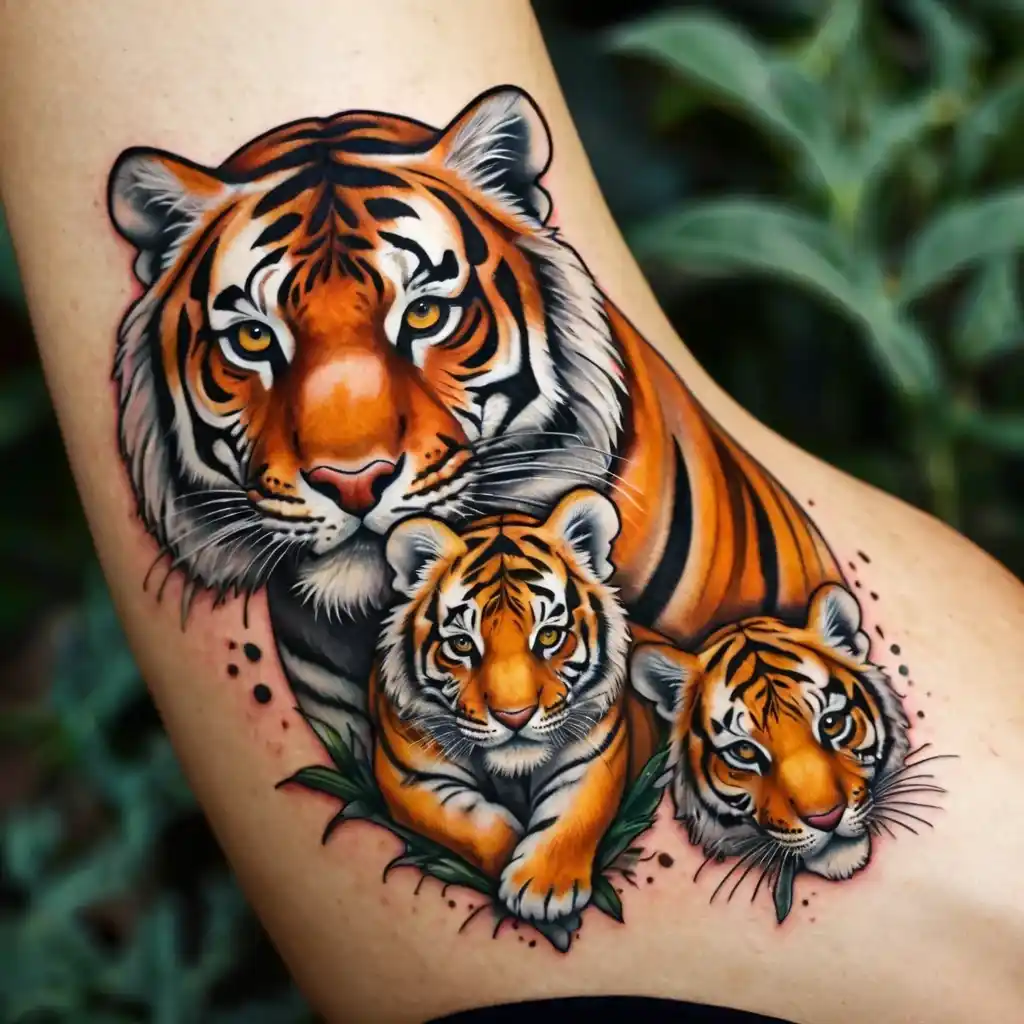 Tiger Family Motherhood Tattoo