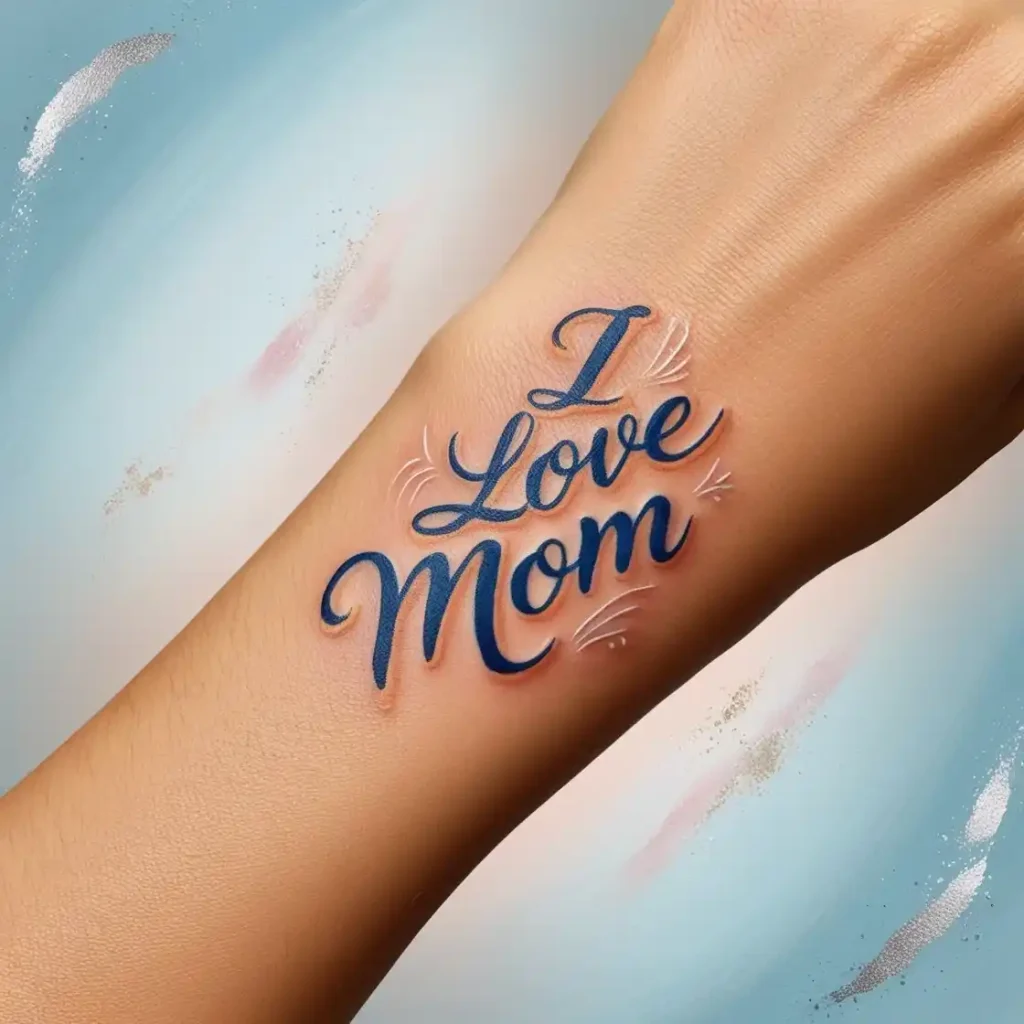 “I Love You Mom” Tattoo