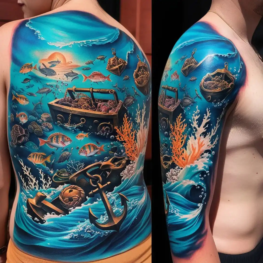 Sunken Treasure Ocean Tattoo