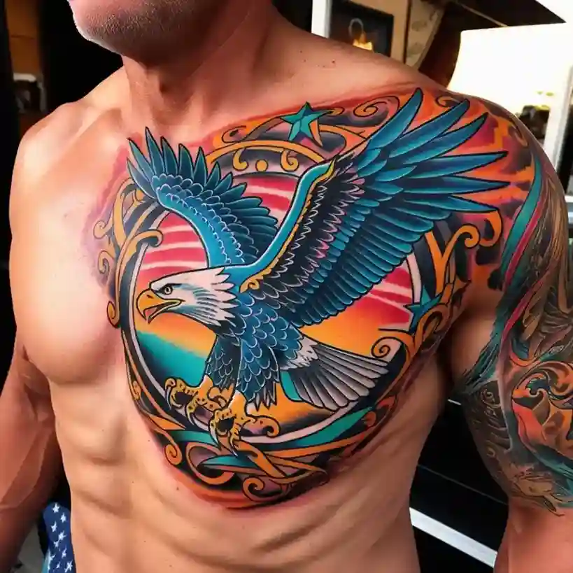 American Traditional Shoulder Tattoo