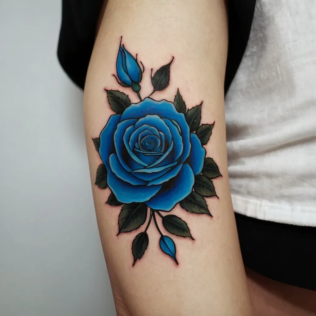 Blue Rose Tattoo