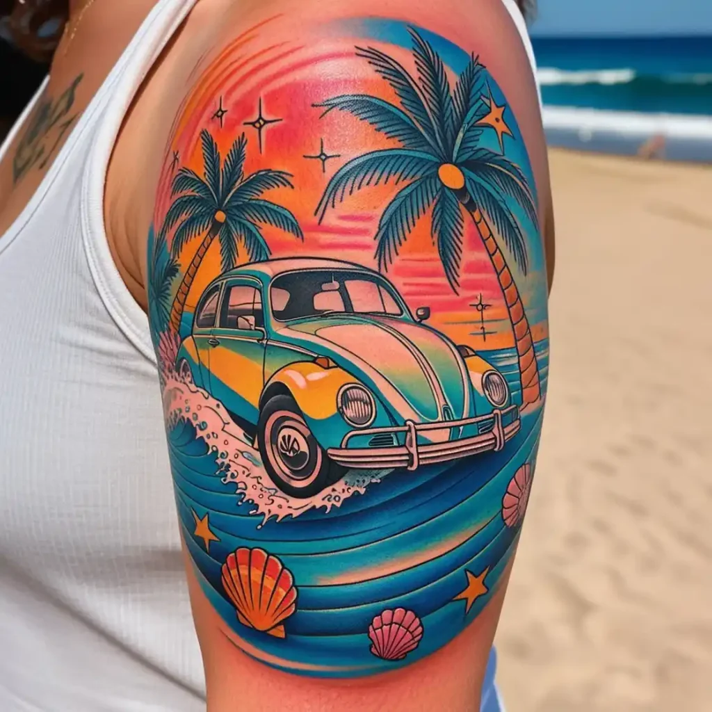 VW Beach Tattoo