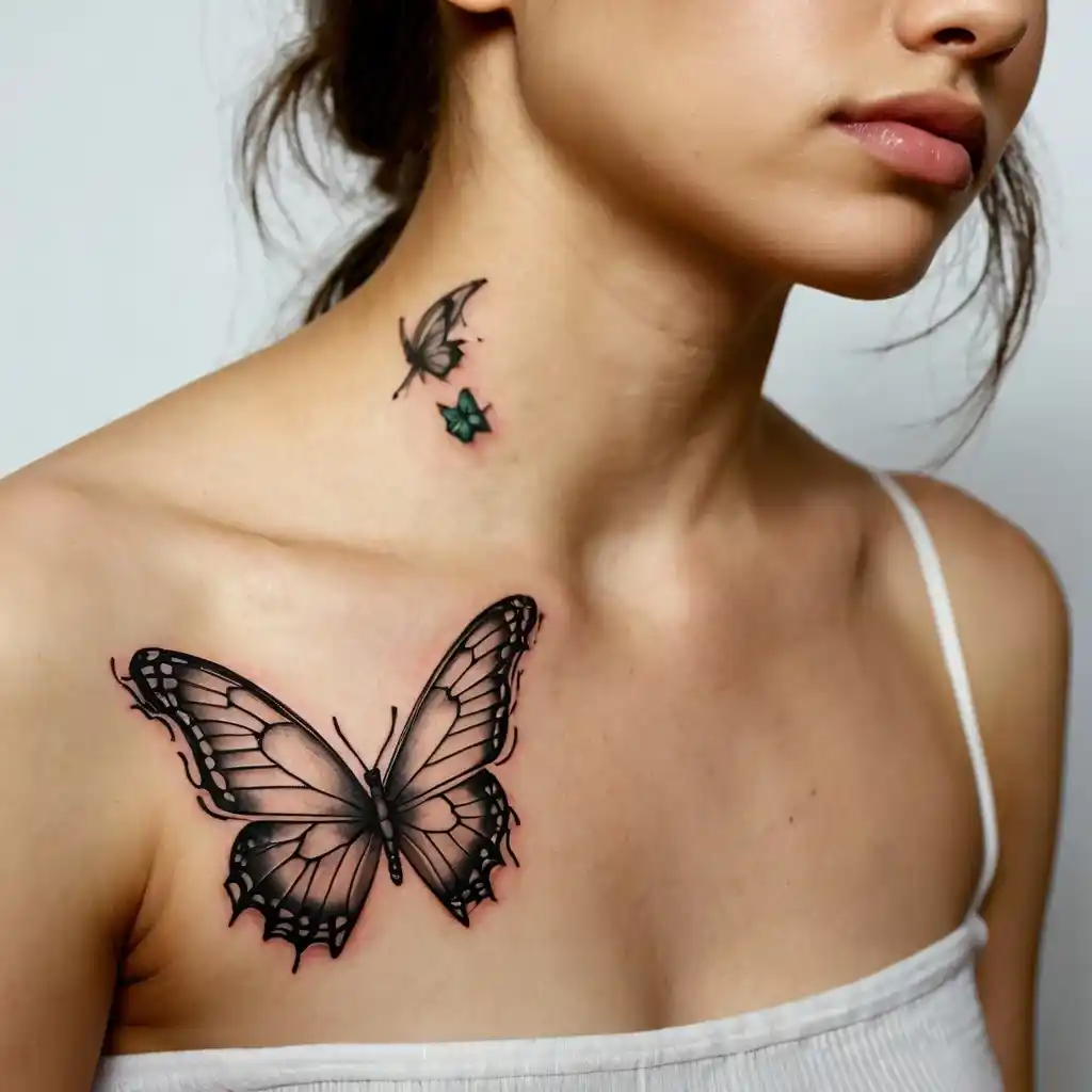 Sketchy Butterfly Tattoos