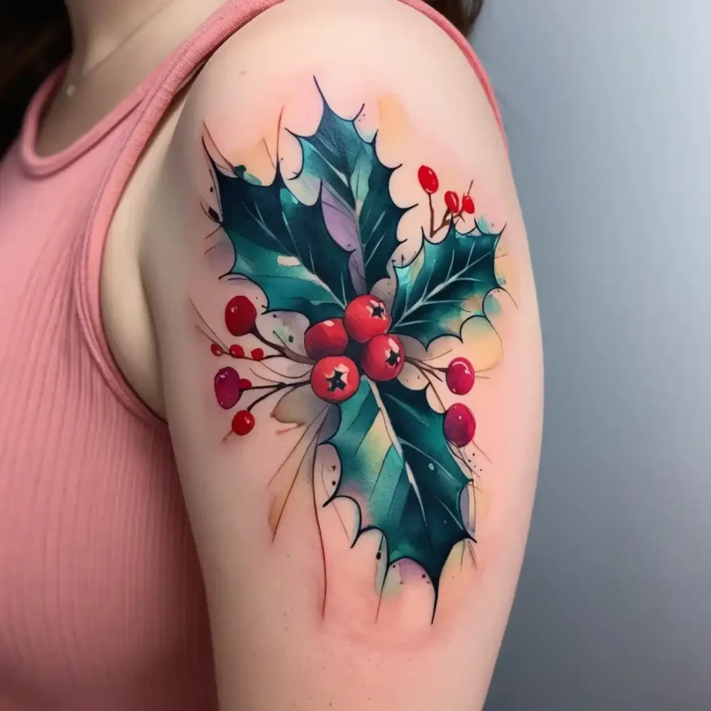 Holly and Berries Tattoo