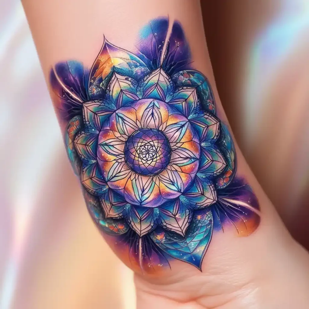 Wrist Geometric Mandala Tattoo