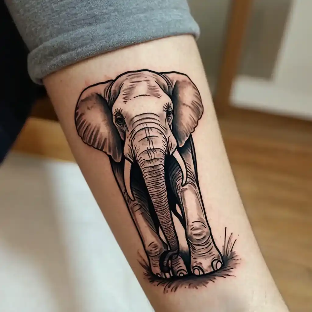 Sketchy Elephant Tattoos