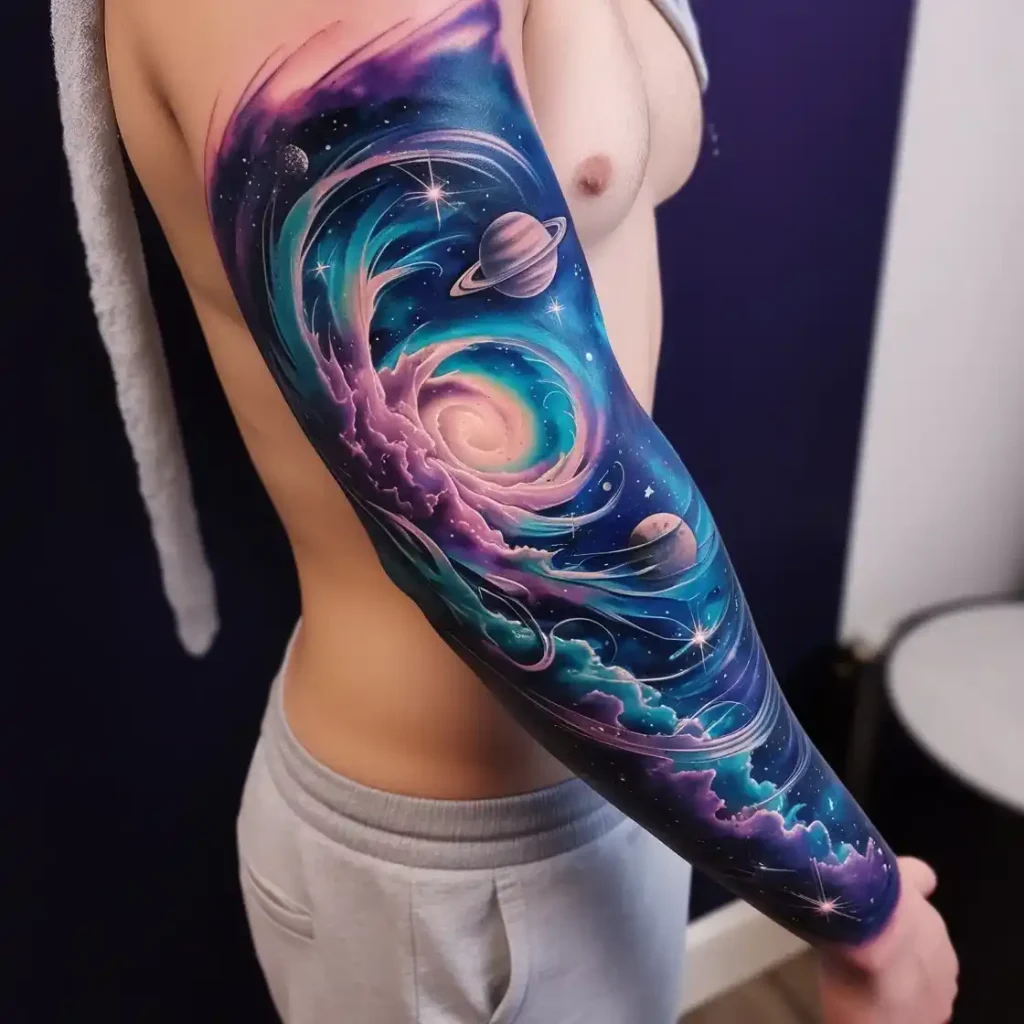 Space Theme Tattoo