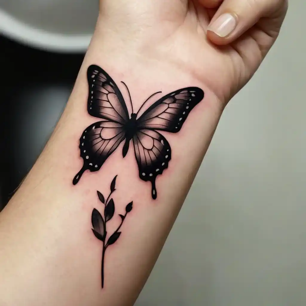 Butterfly Silhouette Tattoo