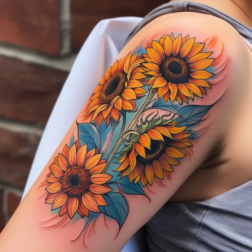 Sunflower Sketch Tattoos