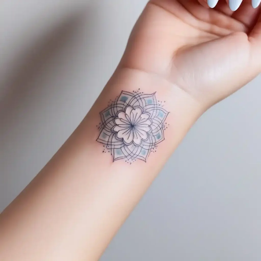 Wrist Minimalist Mandala Tattoo