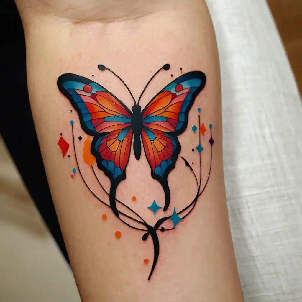 Abstract Butterfly Tattoo