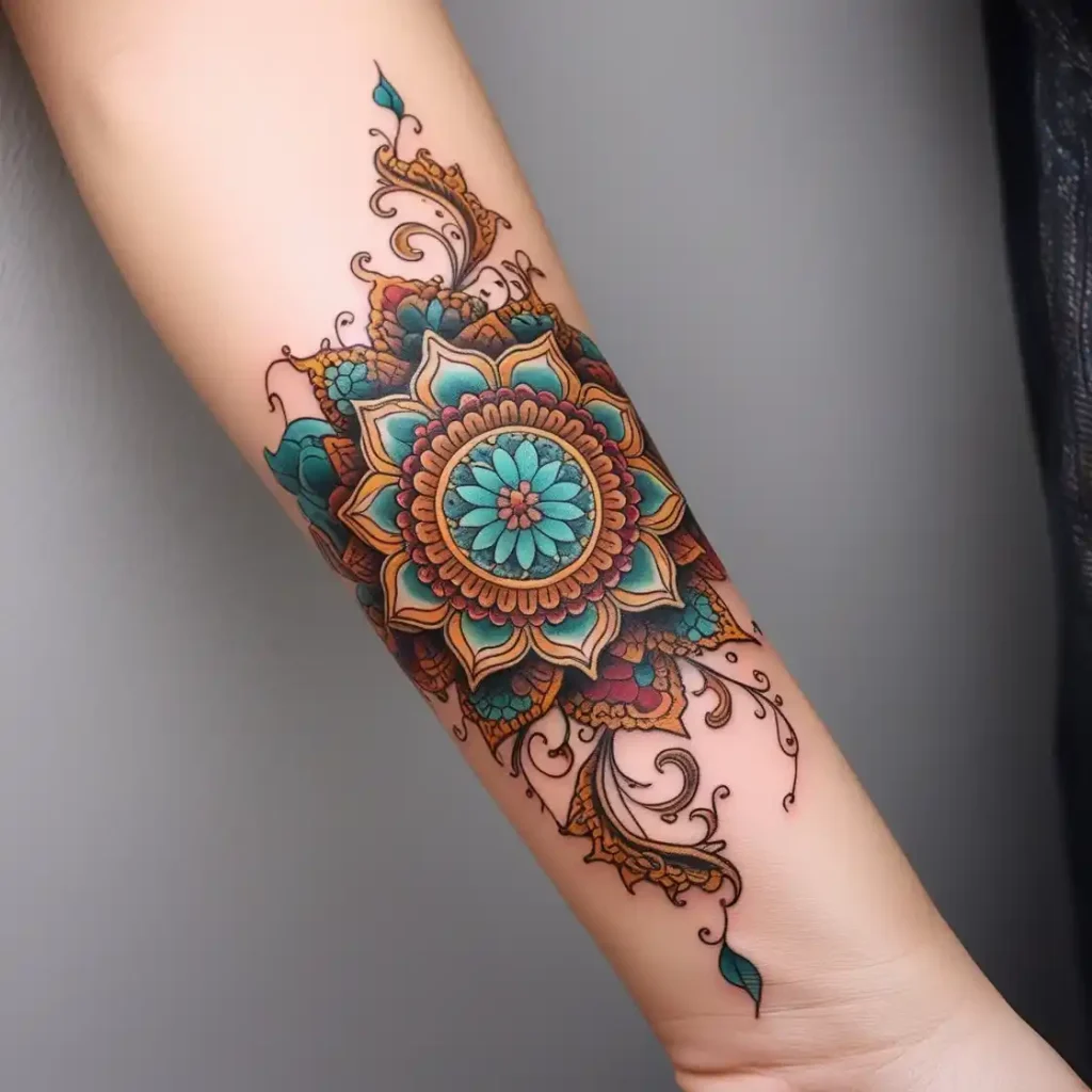 Wrist 3D Mandala Tattoo