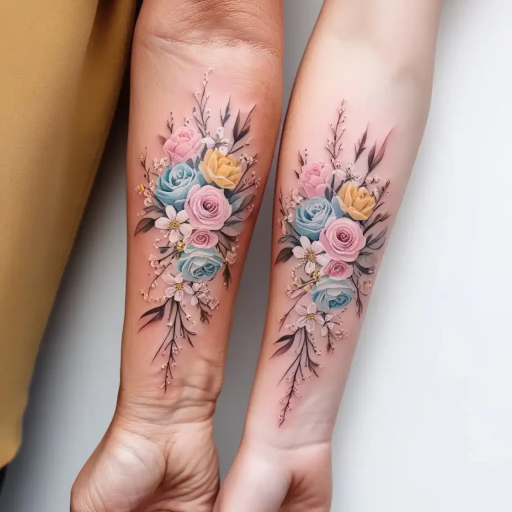 Flower Bouquets Tattoo