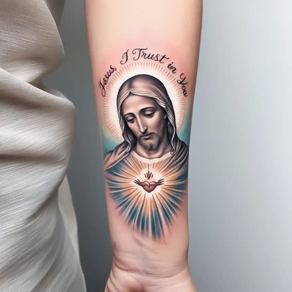 Divine Mercy Image Tattoo