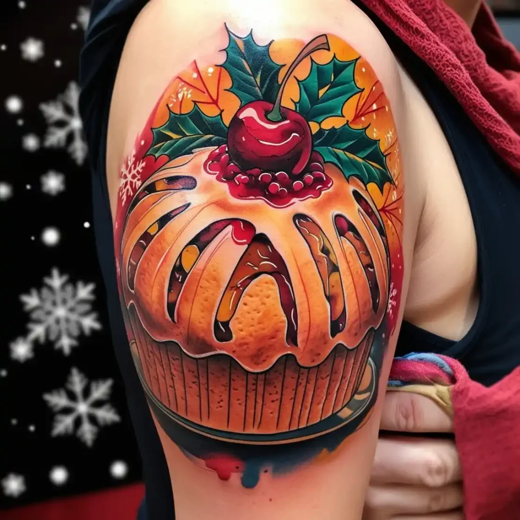 Christmas Pudding Tattoo