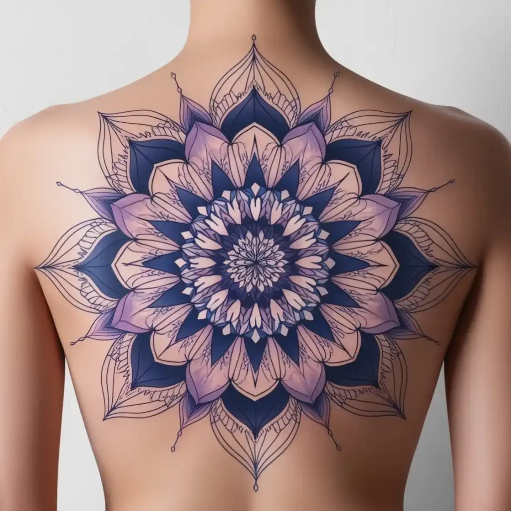 Large Geometric Mandala Spanning The Entire Back