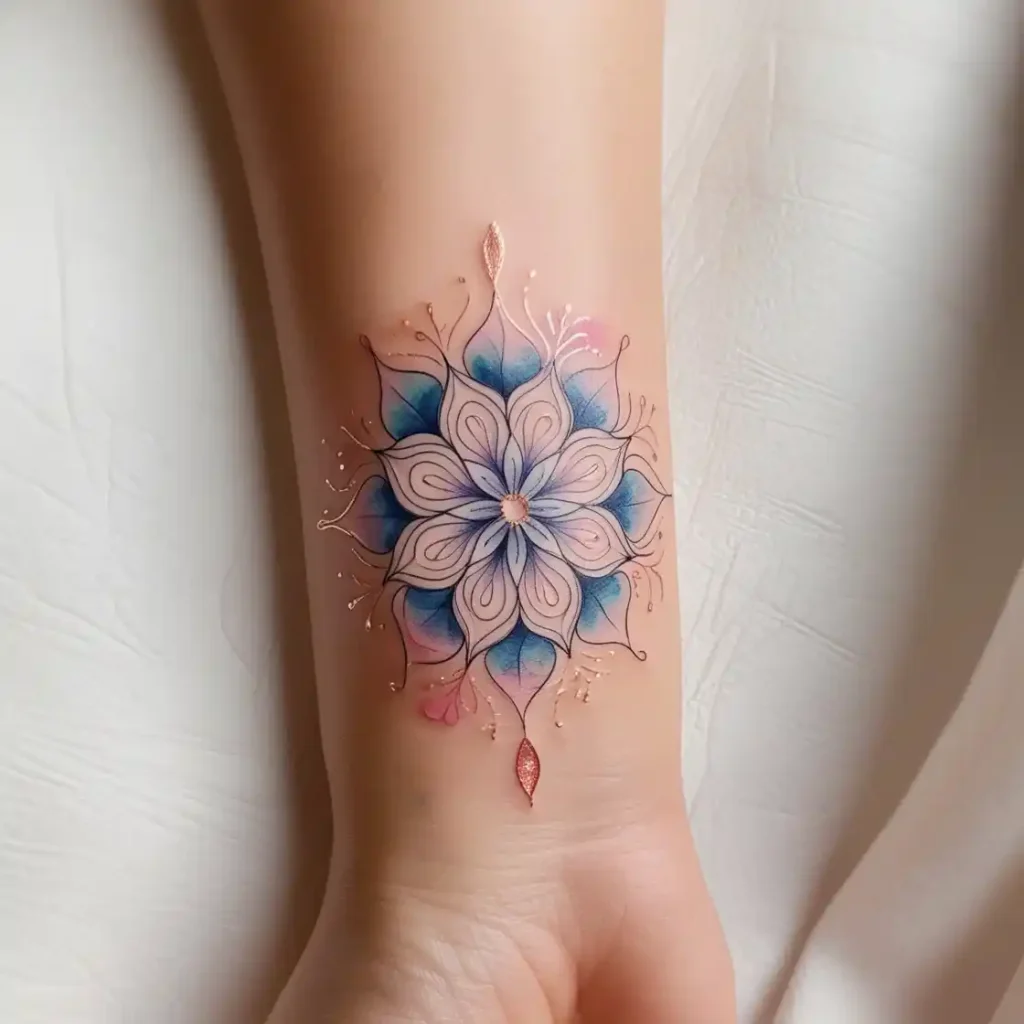 Wrist Graceful Mandala Tattoo