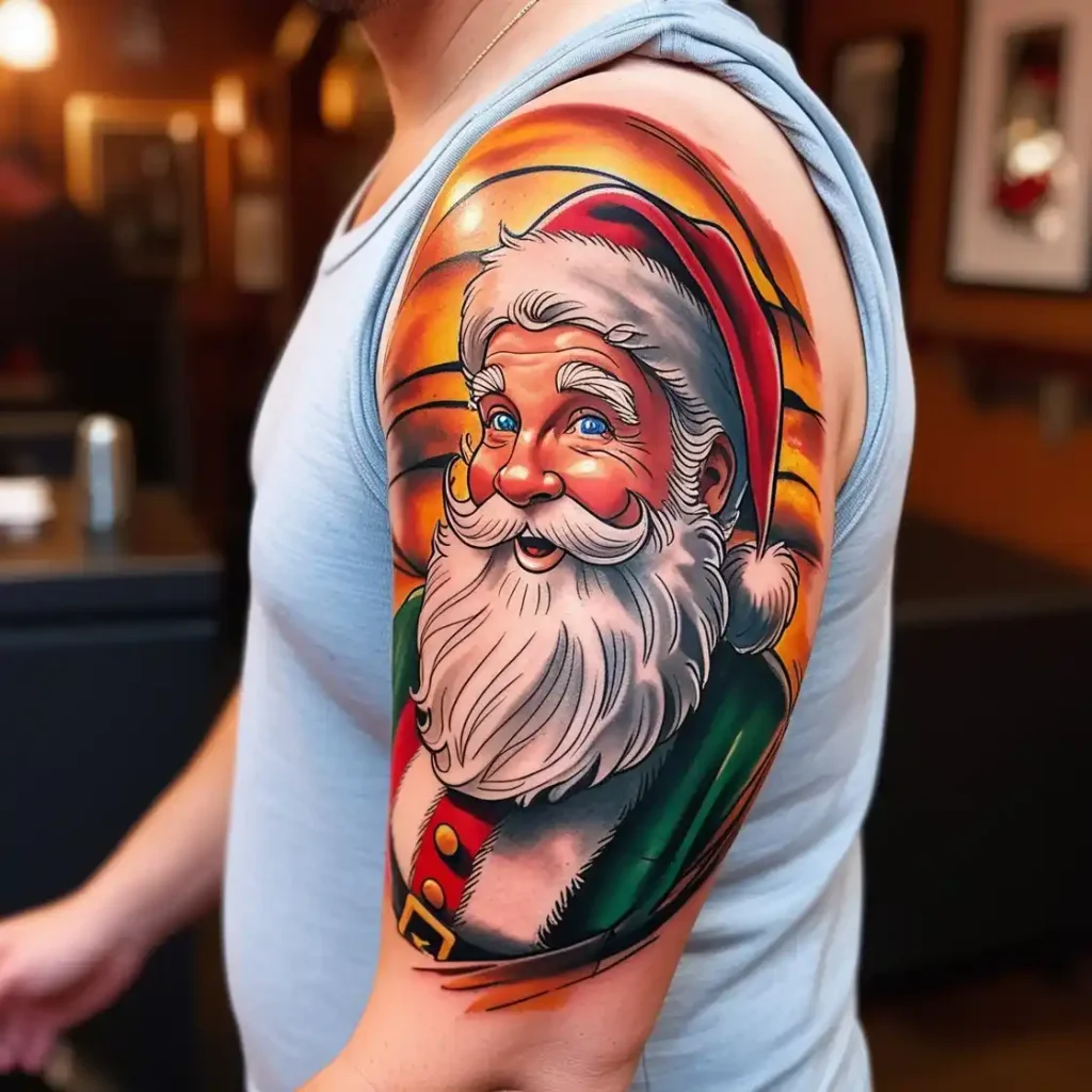 Santa Claus Portrait Tattoo