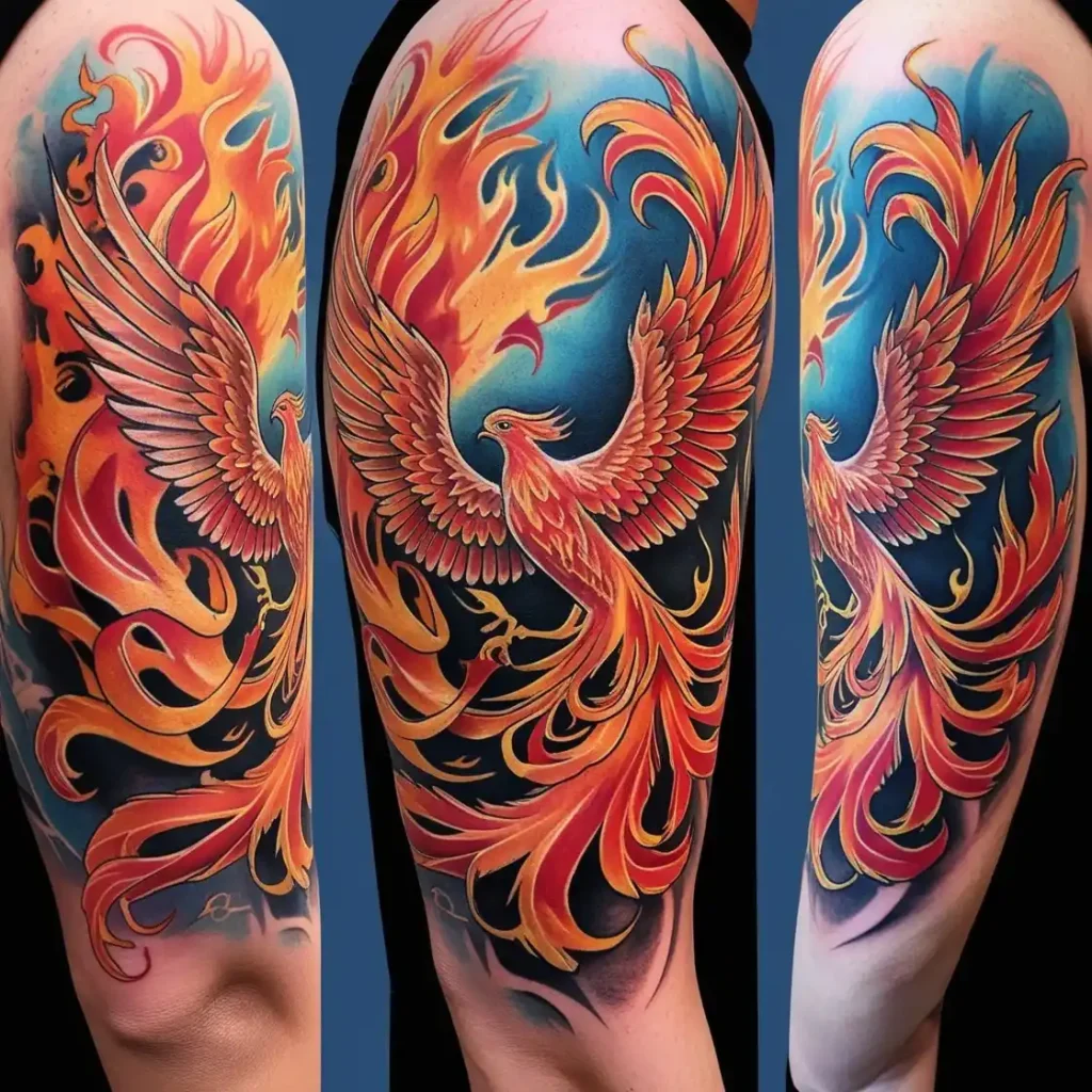 Phoenix Sketch Tattoos