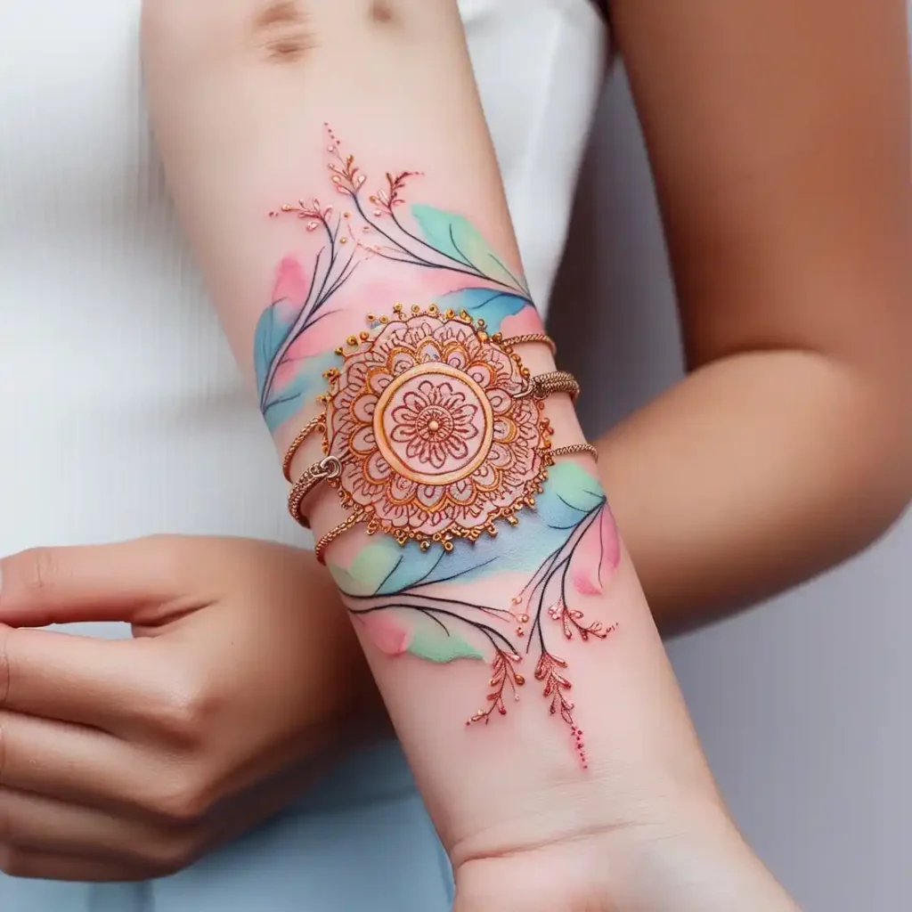 Wrist  Mandala Bracelet Tattoo