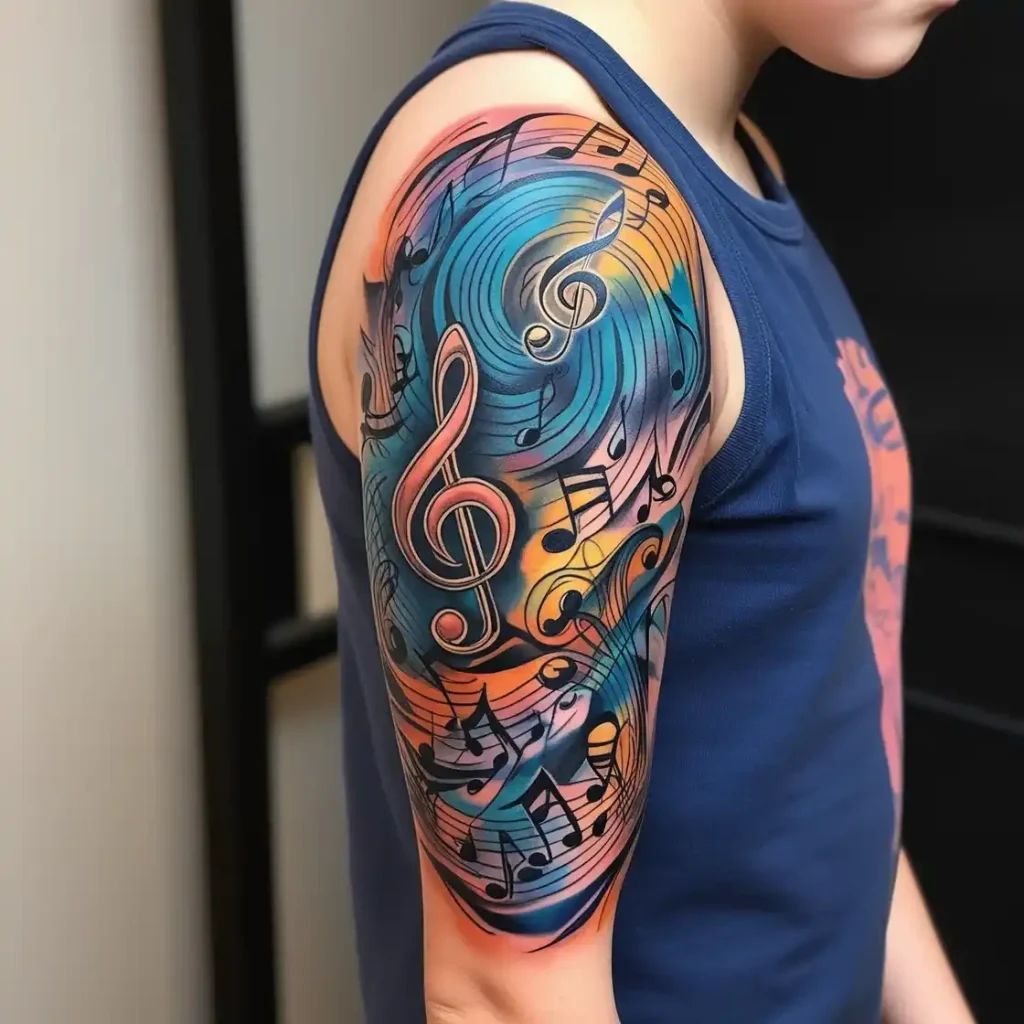 Music Theme Tattoo