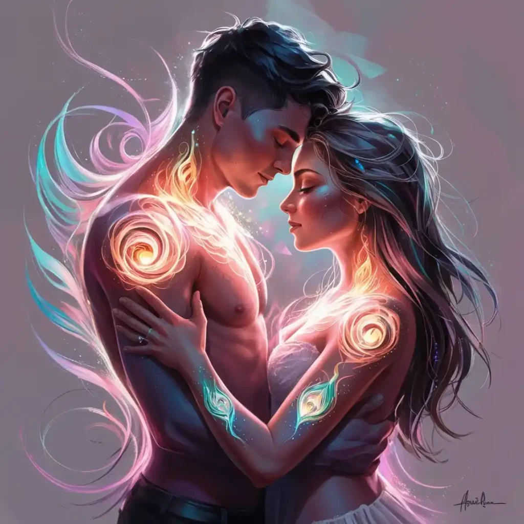 Couple Twin Flame Tattoos