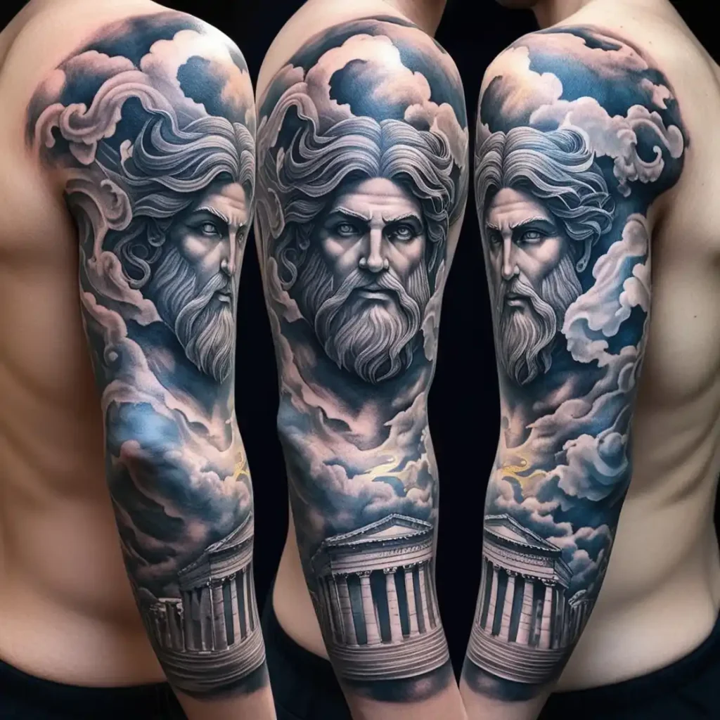 Zeus Sketch Tattoos