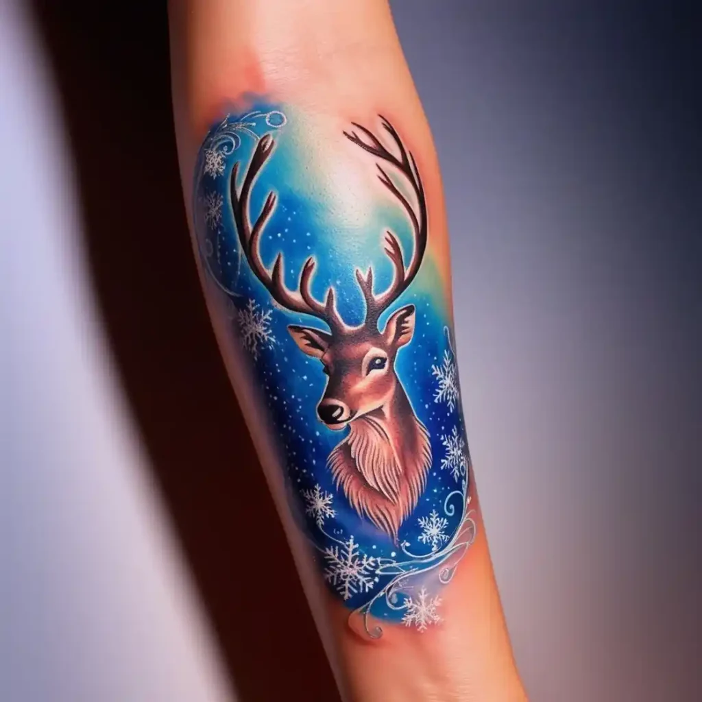 Reindeer Silhouette Tattoo