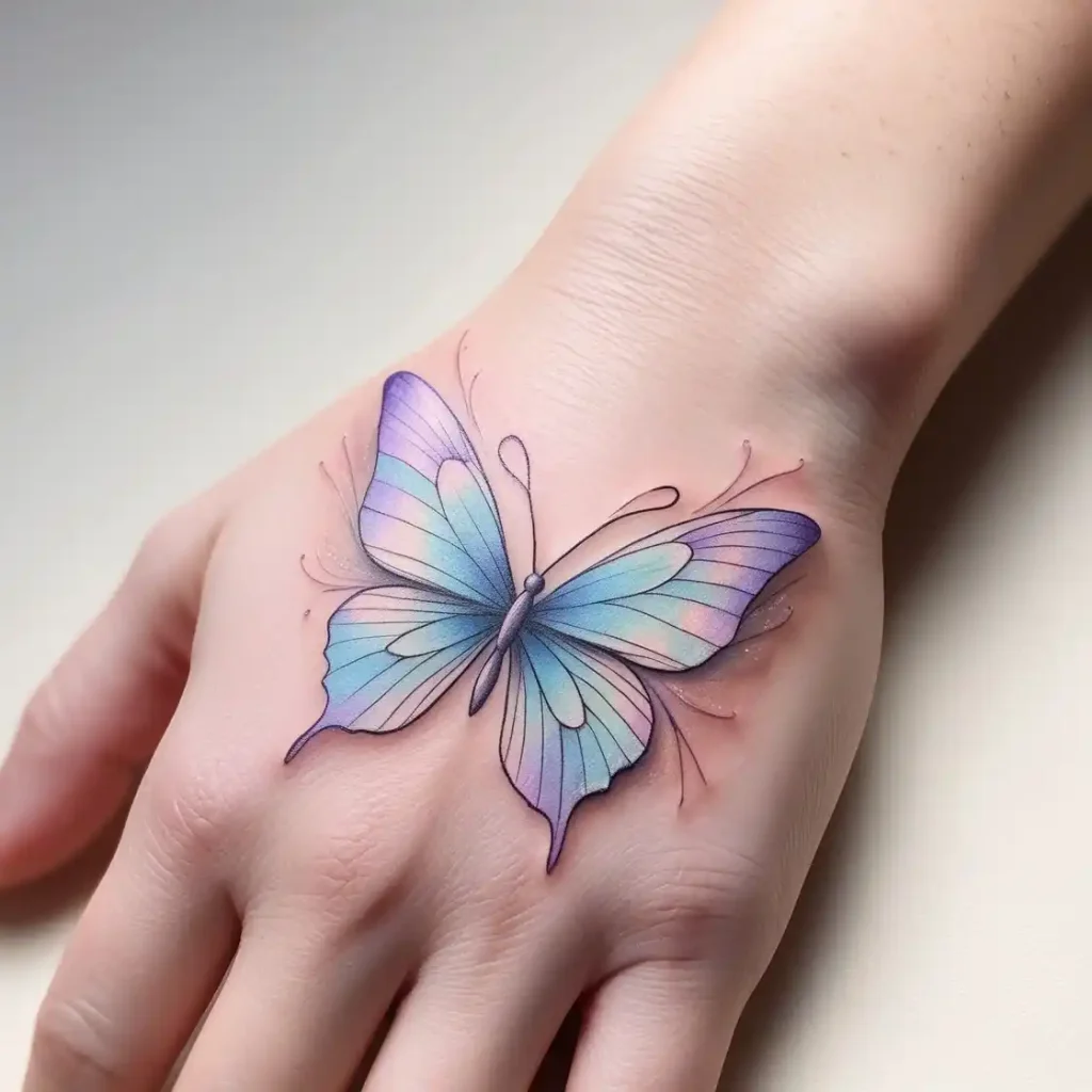 Watercolor Butterfly Tattoo