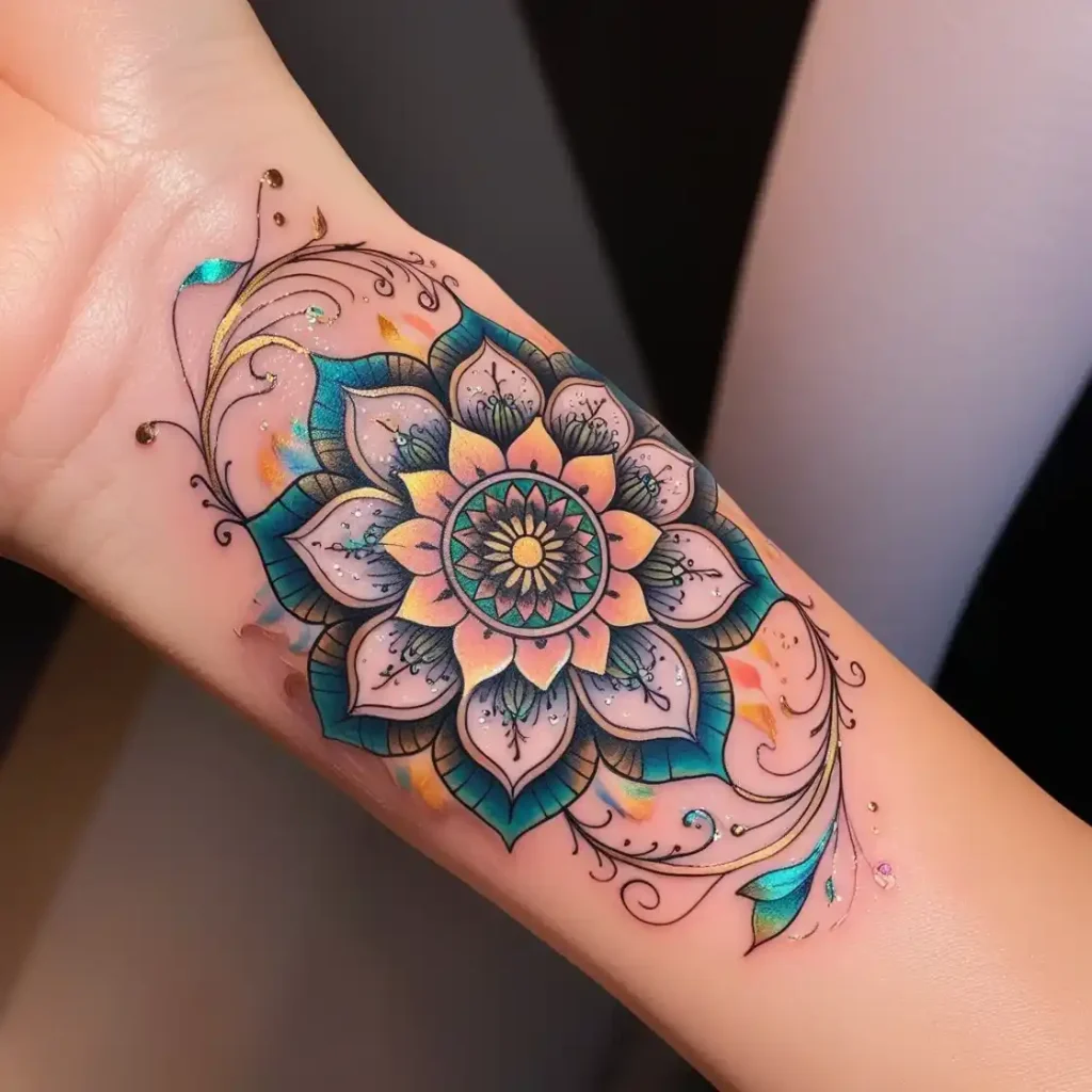 Wrist Beautiful Mandala Tattoo