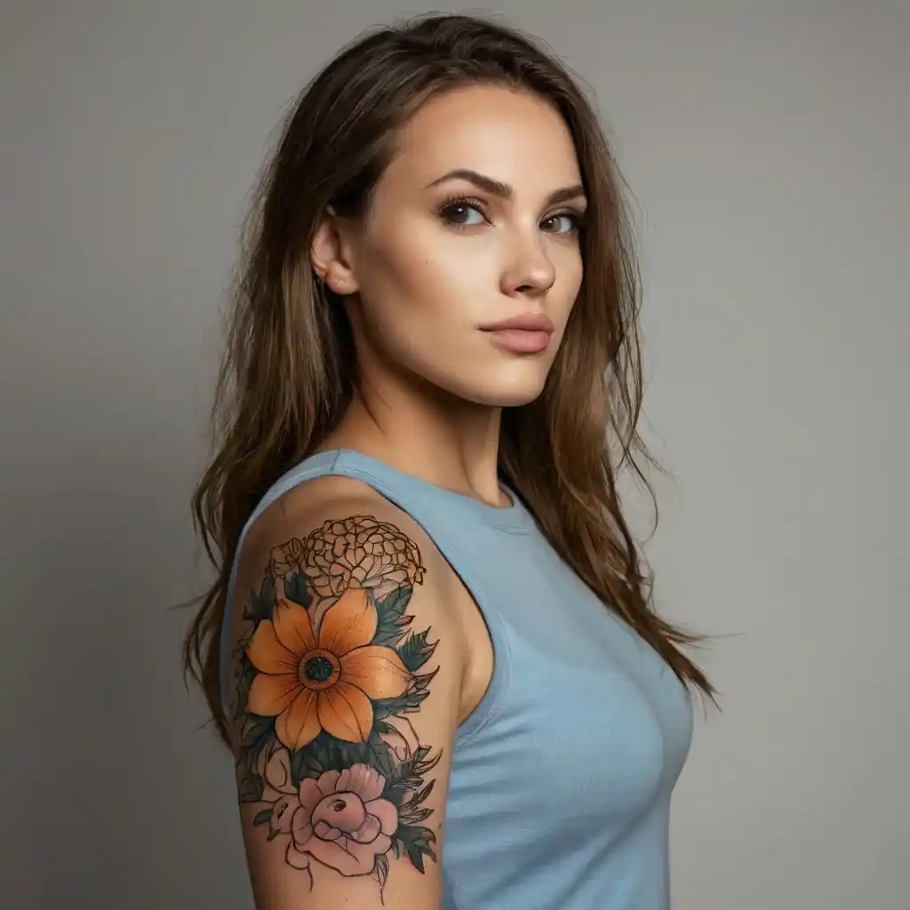 Floral Design Tattoo