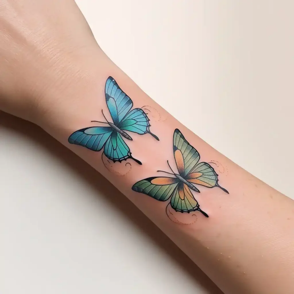 Matching Butterflies Tattoo