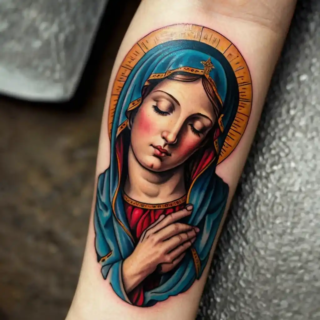 Virgin Mary Tattoo