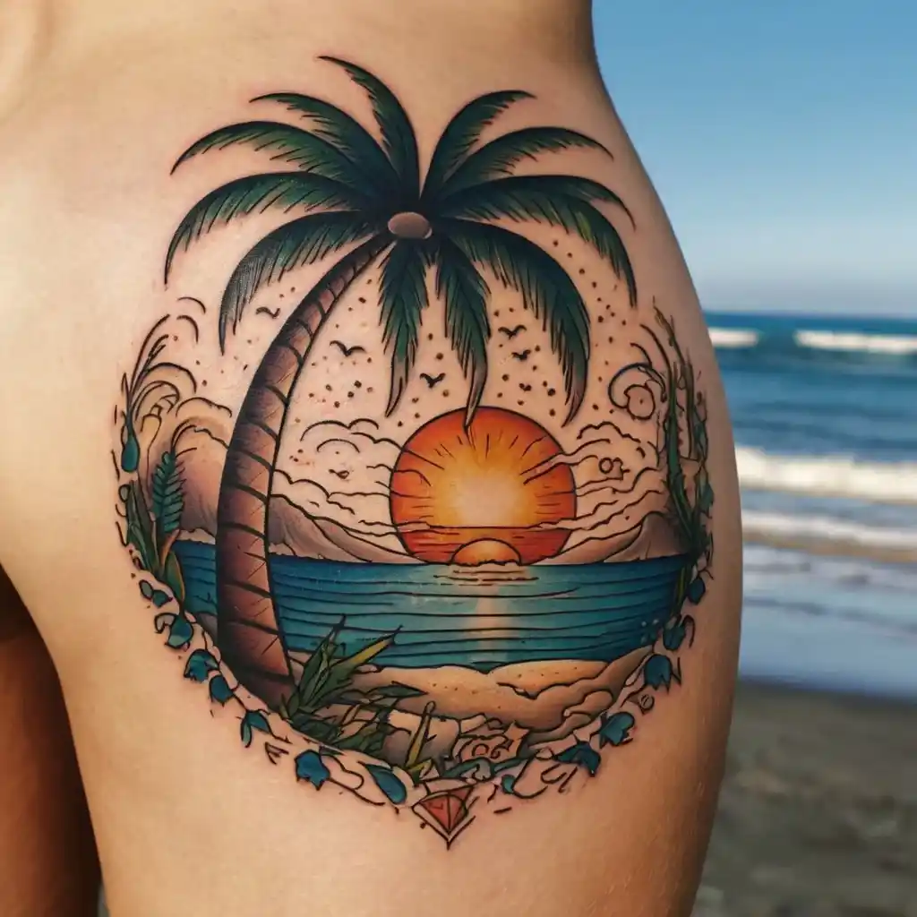 Family Beach Tattoo