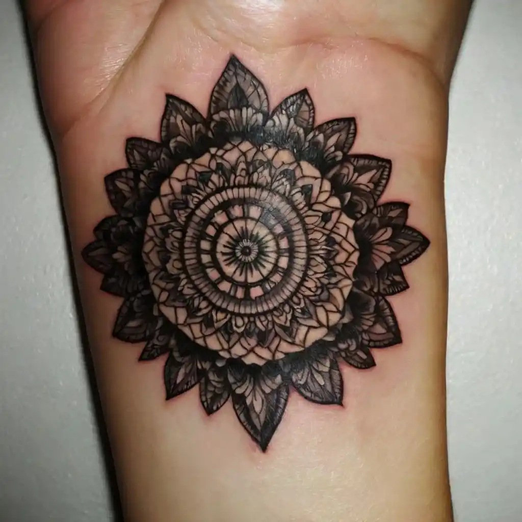 Excellent Wrist Mandala Tattoo