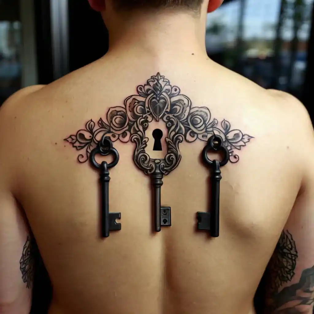 Unique Lock and Key Couples Tattoo Ideas