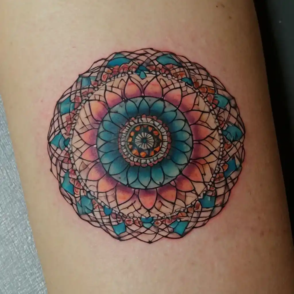 Overlapping Circles Mandala Tattoo