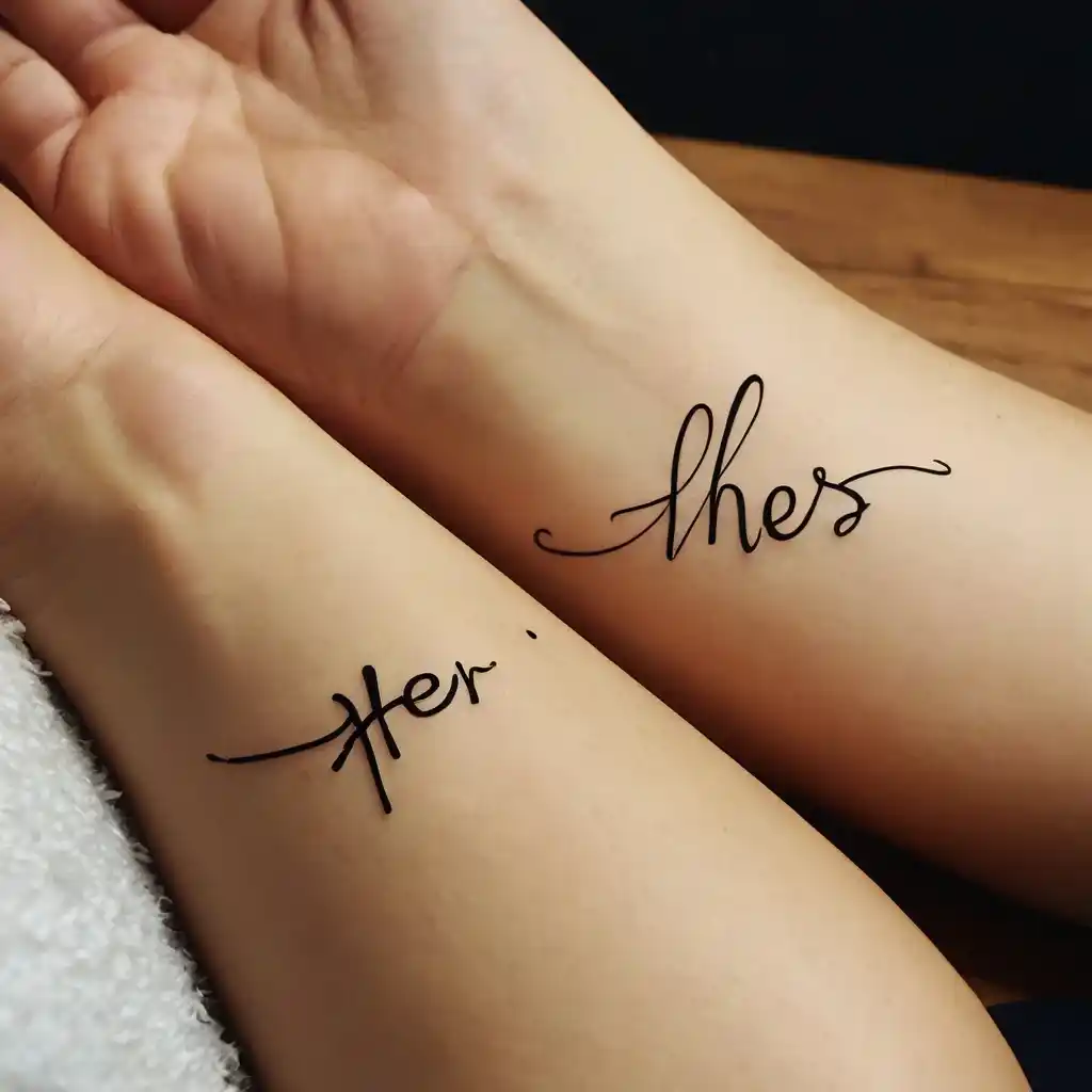 Unique “Her One” + “His Only” Script Designs