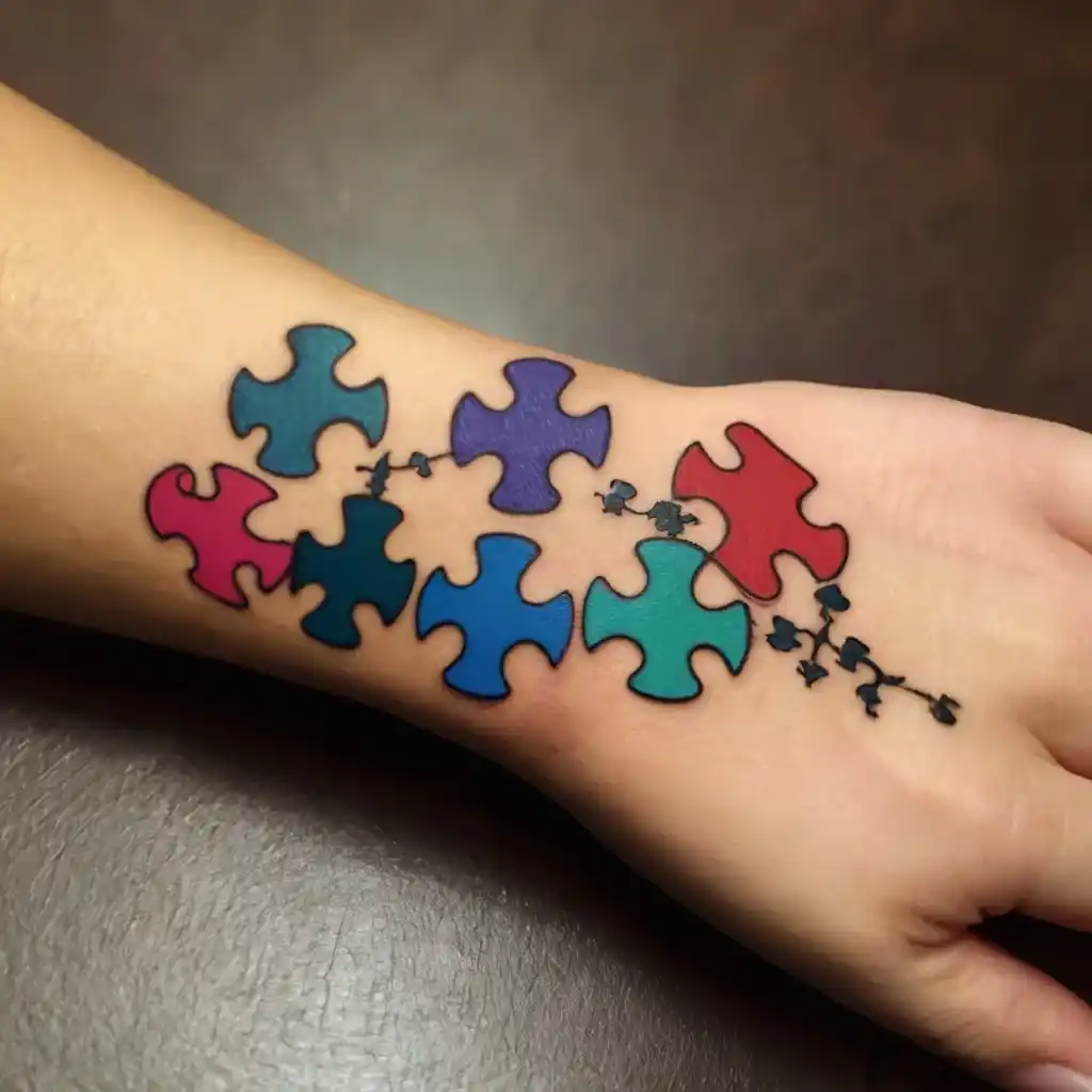 Puzzle Pieces Tattoo