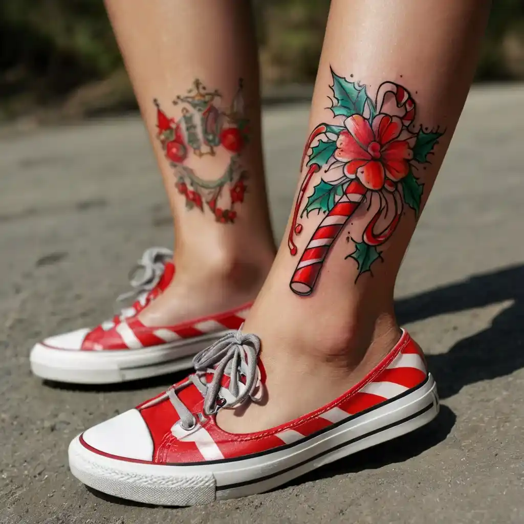 Candy Cane Tattoo