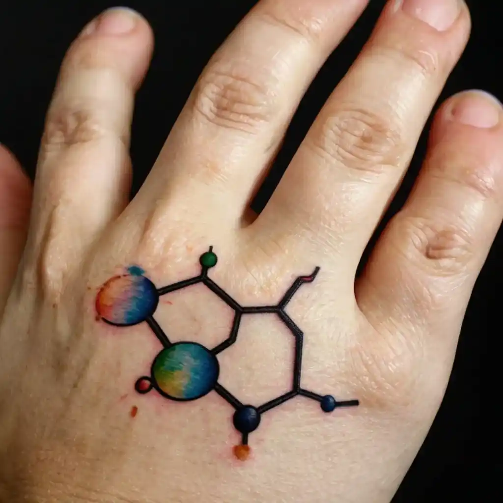 Serotonin Compound Tattoo